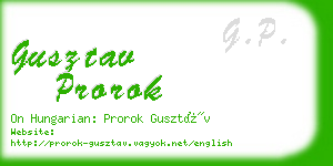 gusztav prorok business card